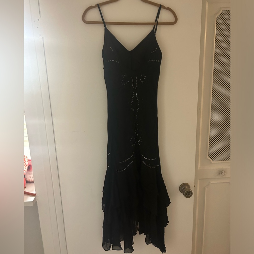 Cache Black Asymmetrical Dress